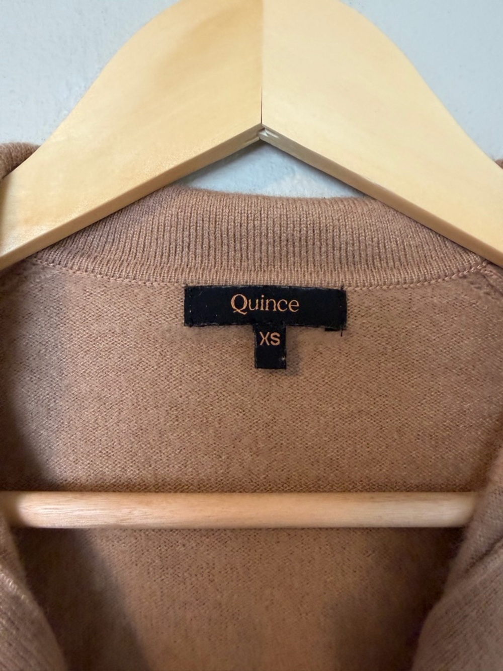 Quince Cashmere V-Neck Polo Sweater - Picture 2 of 4